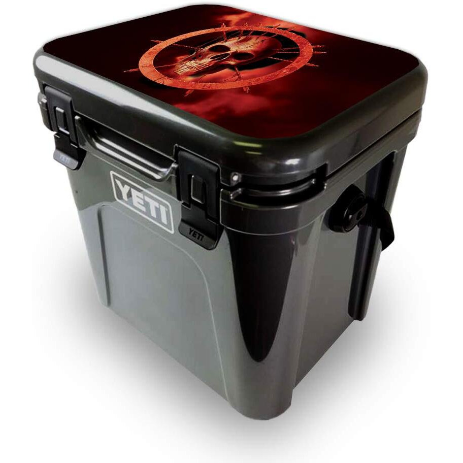 MightySkins YEROA24LID-Blood Ring Skin for Yeti Roadie 24 Hard cooler Lid - Blood Ring