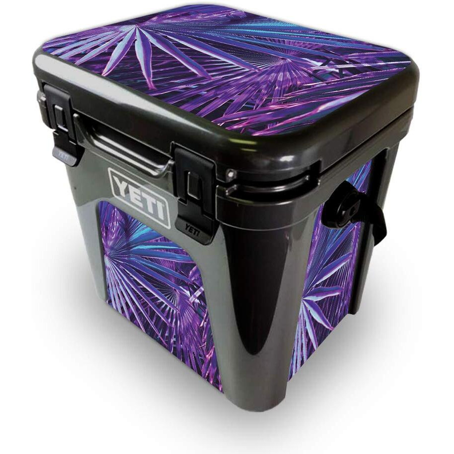 MightySkins YEROAD24-Neon Palms Skin for Yeti Roadie 24 Hard cooler - Neon Palms