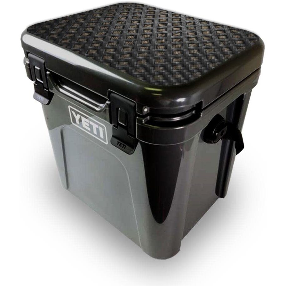 MightySkins YEROA24LID-Black Wall Skin for Yeti Roadie 24 Hard cooler Lid - Black Wall