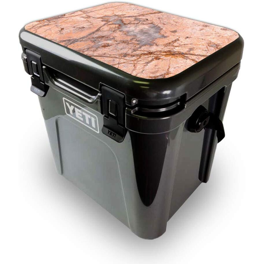 MightySkins YEROA24LID-Blush Marble Skin for Yeti Roadie 24 Hard cooler Lid - Blush Marble