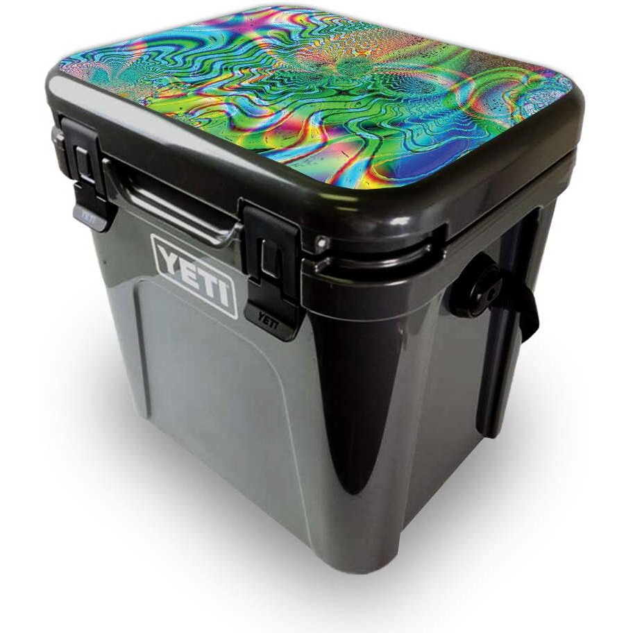 MightySkins YEROA24LID-Psychedelic Skin for Yeti Roadie 24 Hard cooler Lid - Psychedelic