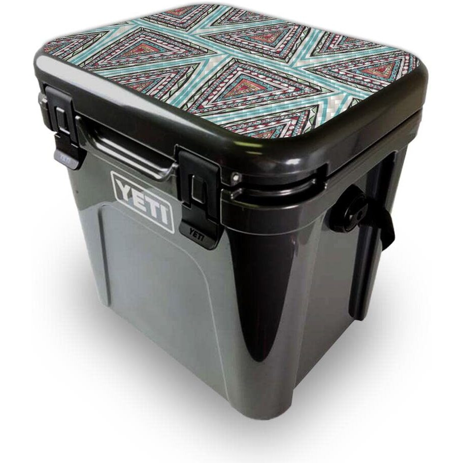 MightySkins YEROA24LID-Aztec Pyramids Skin for Yeti Roadie 24 Hard cooler Lid - Aztec Pyramids