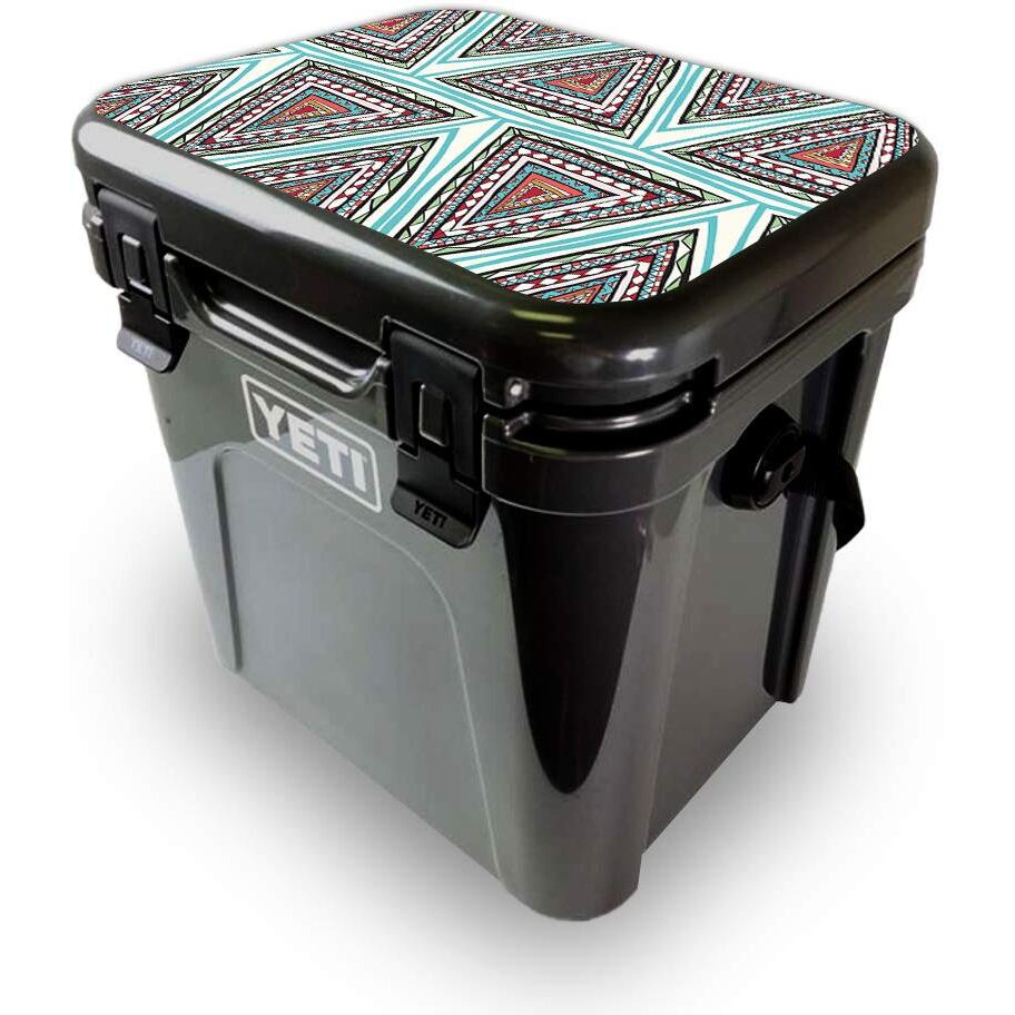 MightySkins YEROA24LID-Aztec Pyramids Skin for Yeti Roadie 24 Hard cooler Lid - Aztec Pyramids