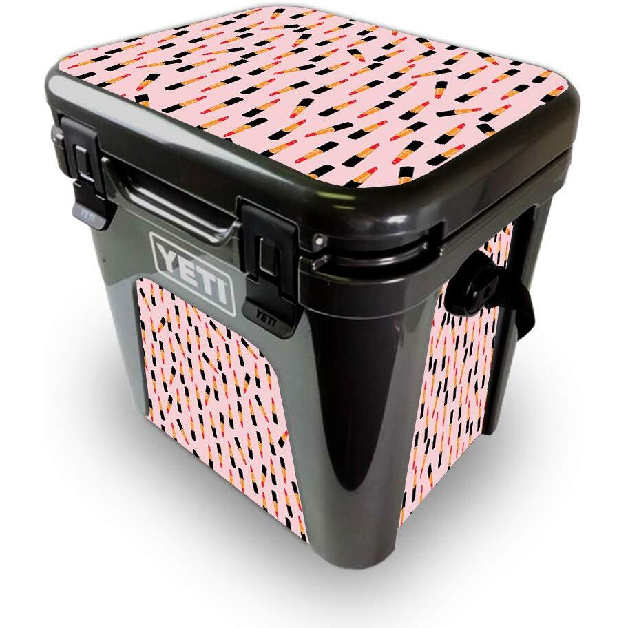 MightySkins YEROAD24-Lipstick Pattern Skin for Yeti Roadie 24 Hard cooler - Lipstick Pattern