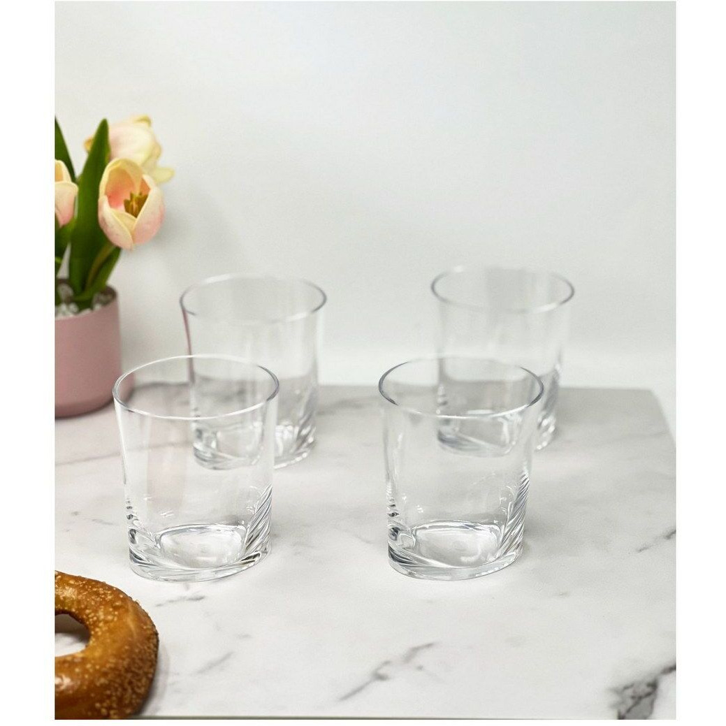 Designer Oval Halo clear Acrylic DOF Tumbler Set of 4 (12oz), Premium Quality Unbreakable Stemless Acrylic Tumbler for All Purpose(D0102H5L722)