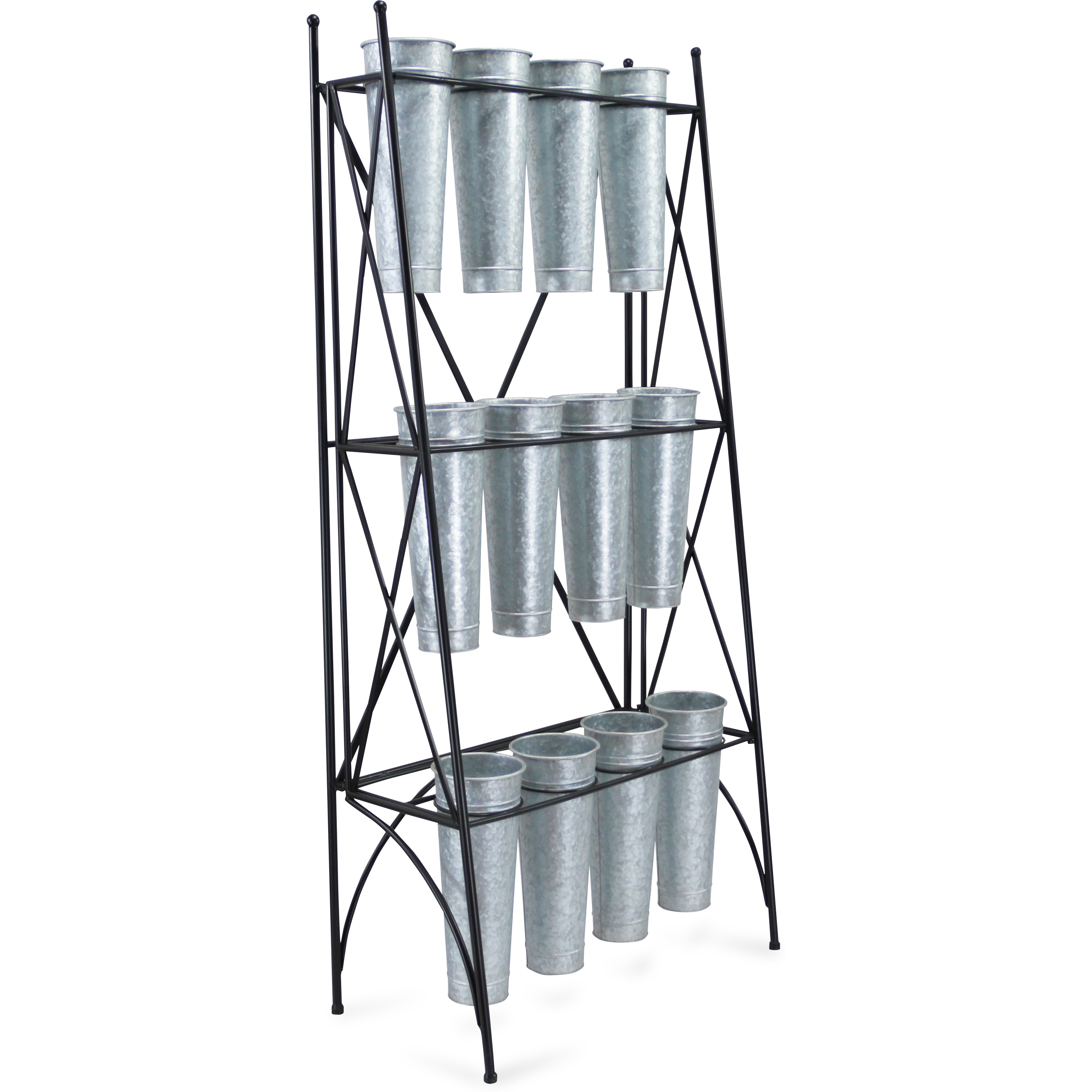 Kora 12 Pot Folding Metal Plant Stand