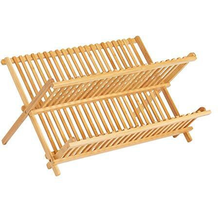 16.5 x 13 in. Dish Drying Rack Bamboo  Brown