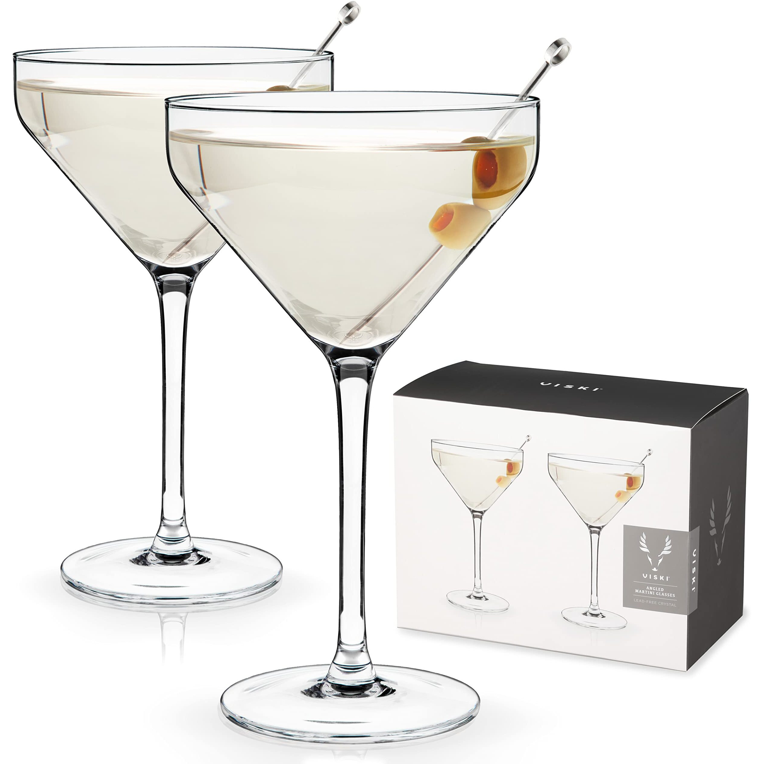 Angled Martini Glasses by Viski