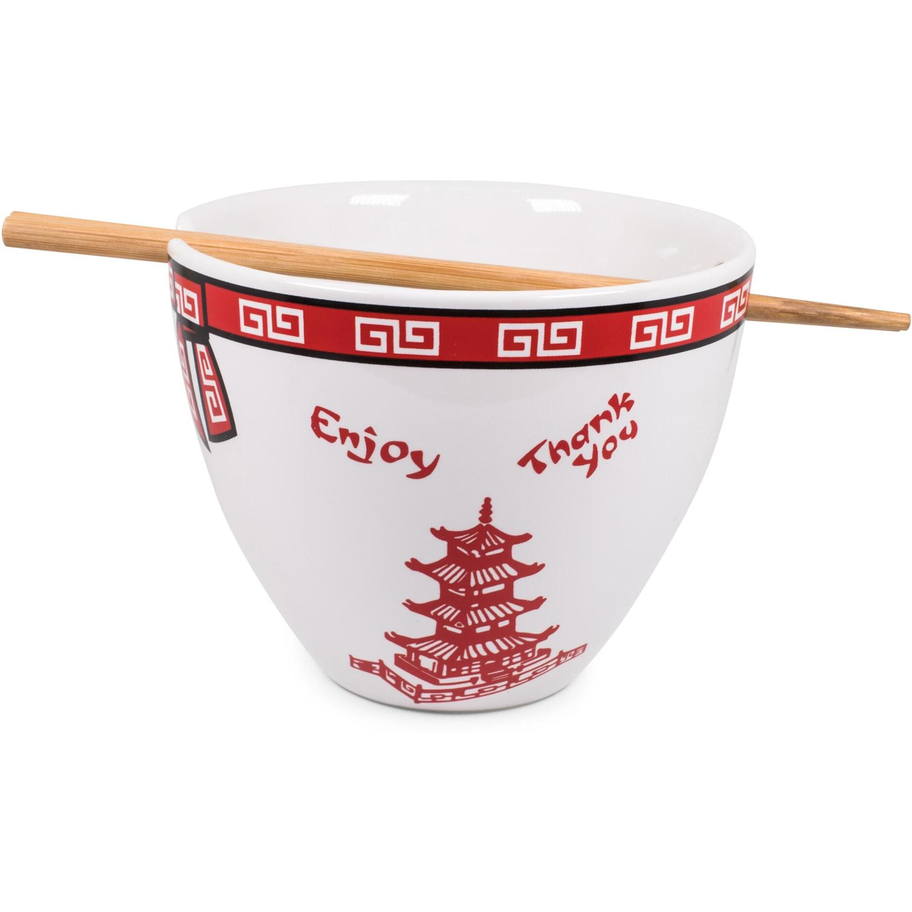 Bowl Bop chinese Takeout Box Dinnerware Set  16-Ounce Ramen Bowl, chopsticks