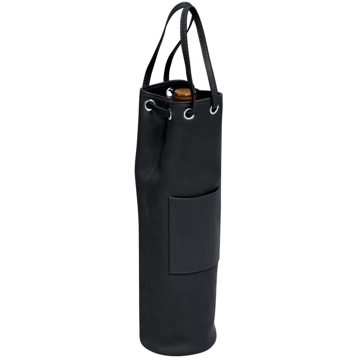 Single Bottle Wine Bag  Black