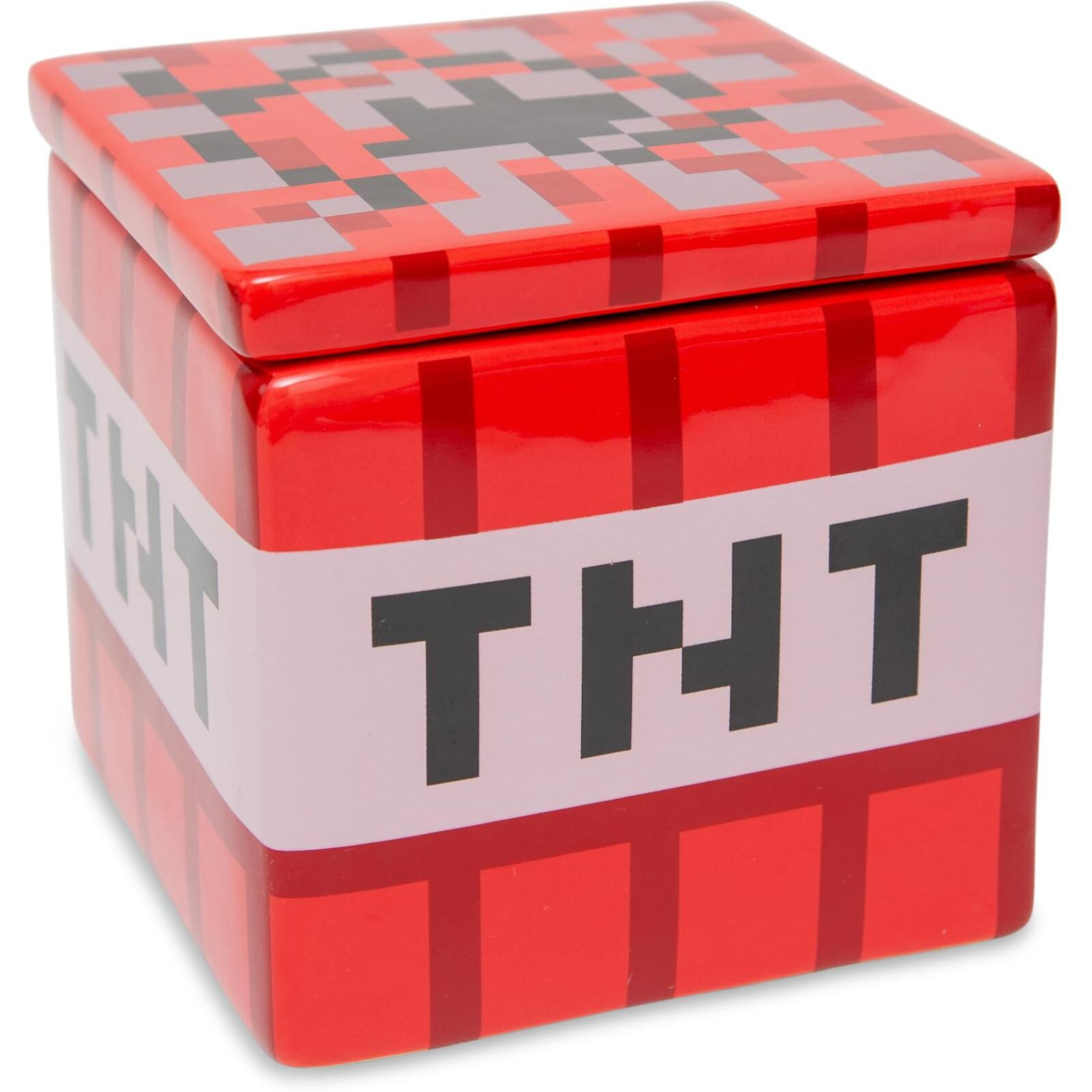 Minecraft TNT Block ceramic cookie Jar container  6 Inches Tall