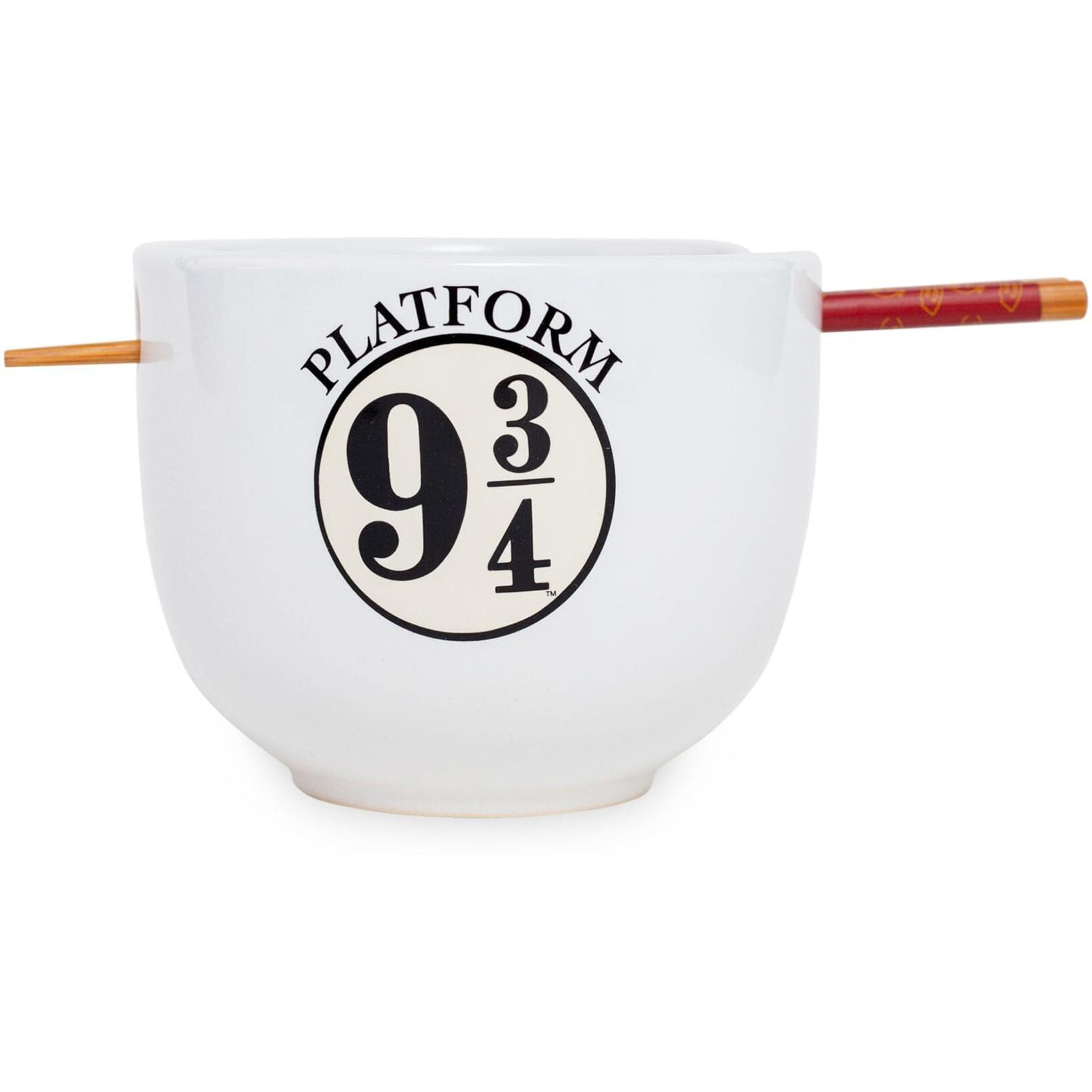 Harry Potter Platform 9 34 Dinnerware  20-Ounce Ramen Bowl and chopstick Set