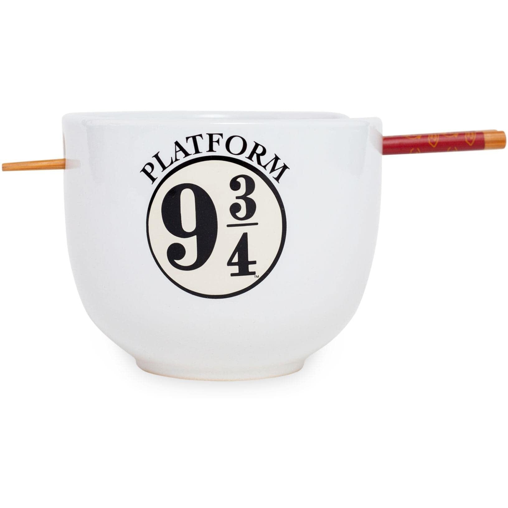 Harry Potter Platform 9 34 Dinnerware  20-Ounce Ramen Bowl and chopstick Set