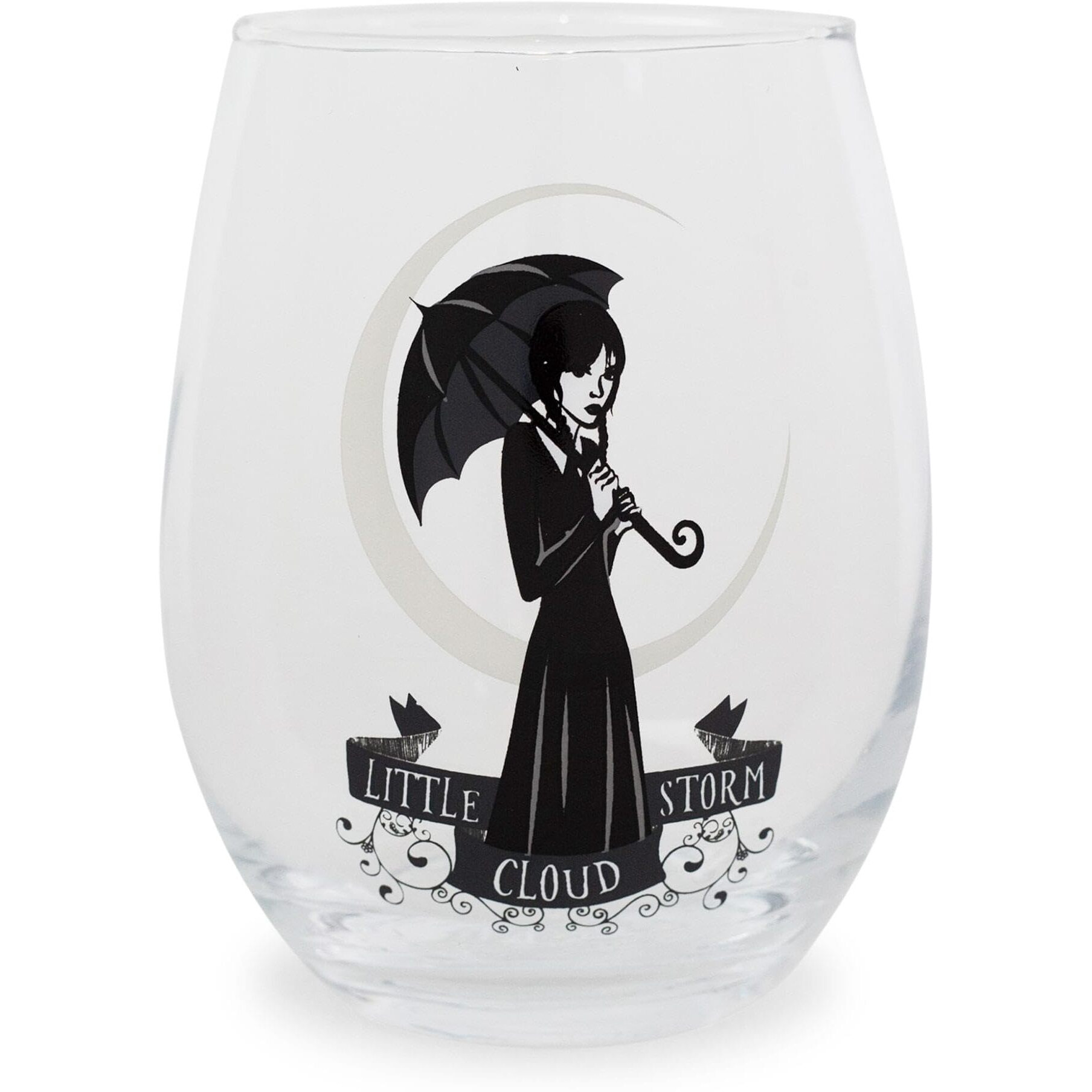 Addams Family Wednesday Little Storm cloud Stemless Wine glass  20 Ounces