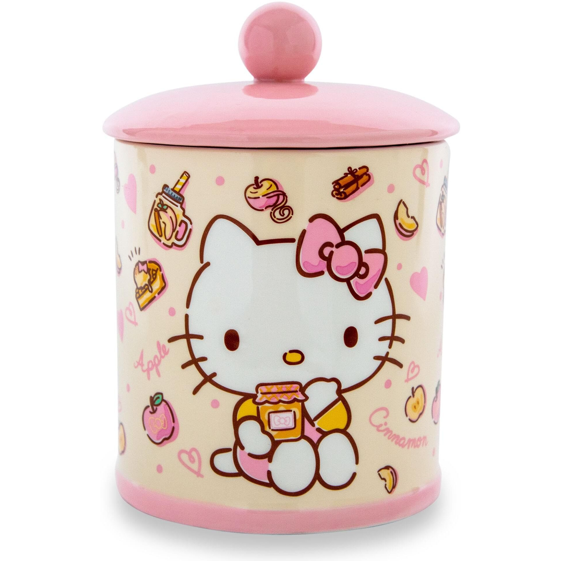 Sanrio Hello Kitty Apples and cinnamon ceramic Snack Jar  8 Inches Tall