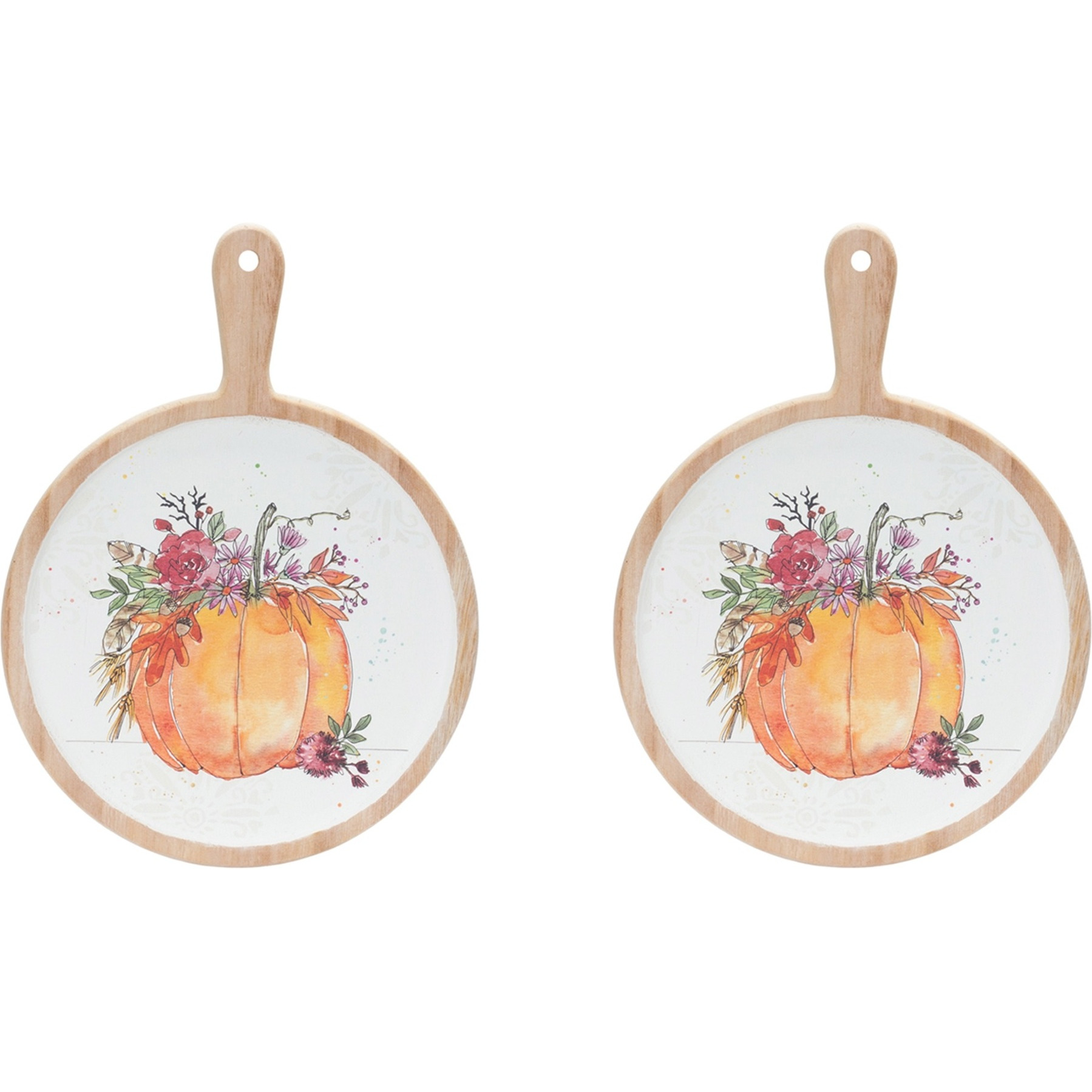 Watercolor Pumpkin Cutting Board (Set of 2)