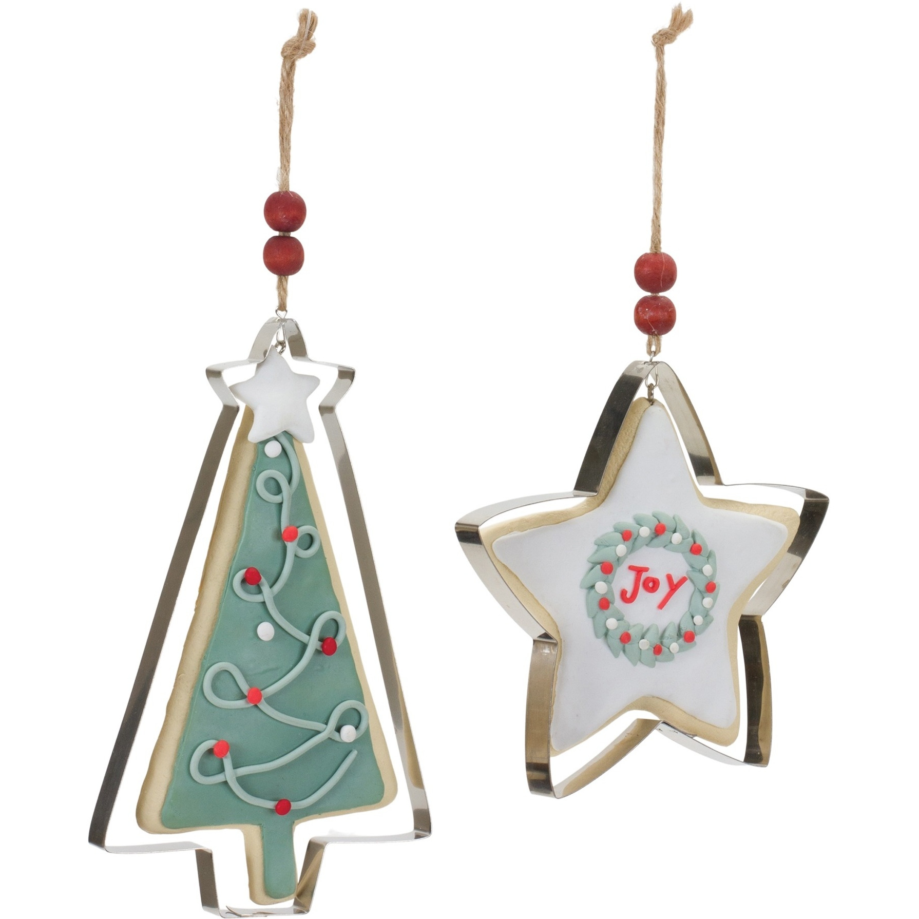 Tree and Star Cookie Cutter Ornament (Set of 12)