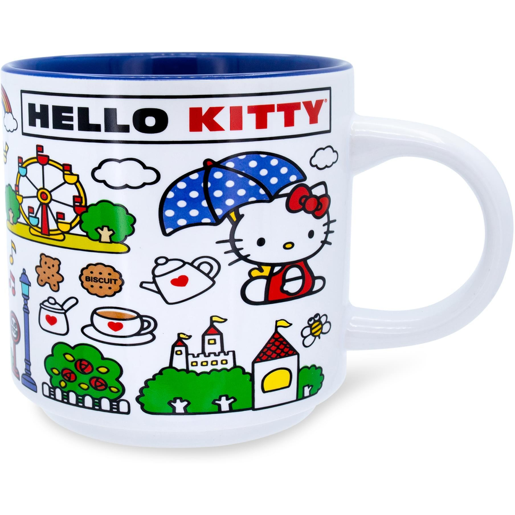 Sanrio Hello Kitty Red Map ceramic Mug  Holds 13 Ounces