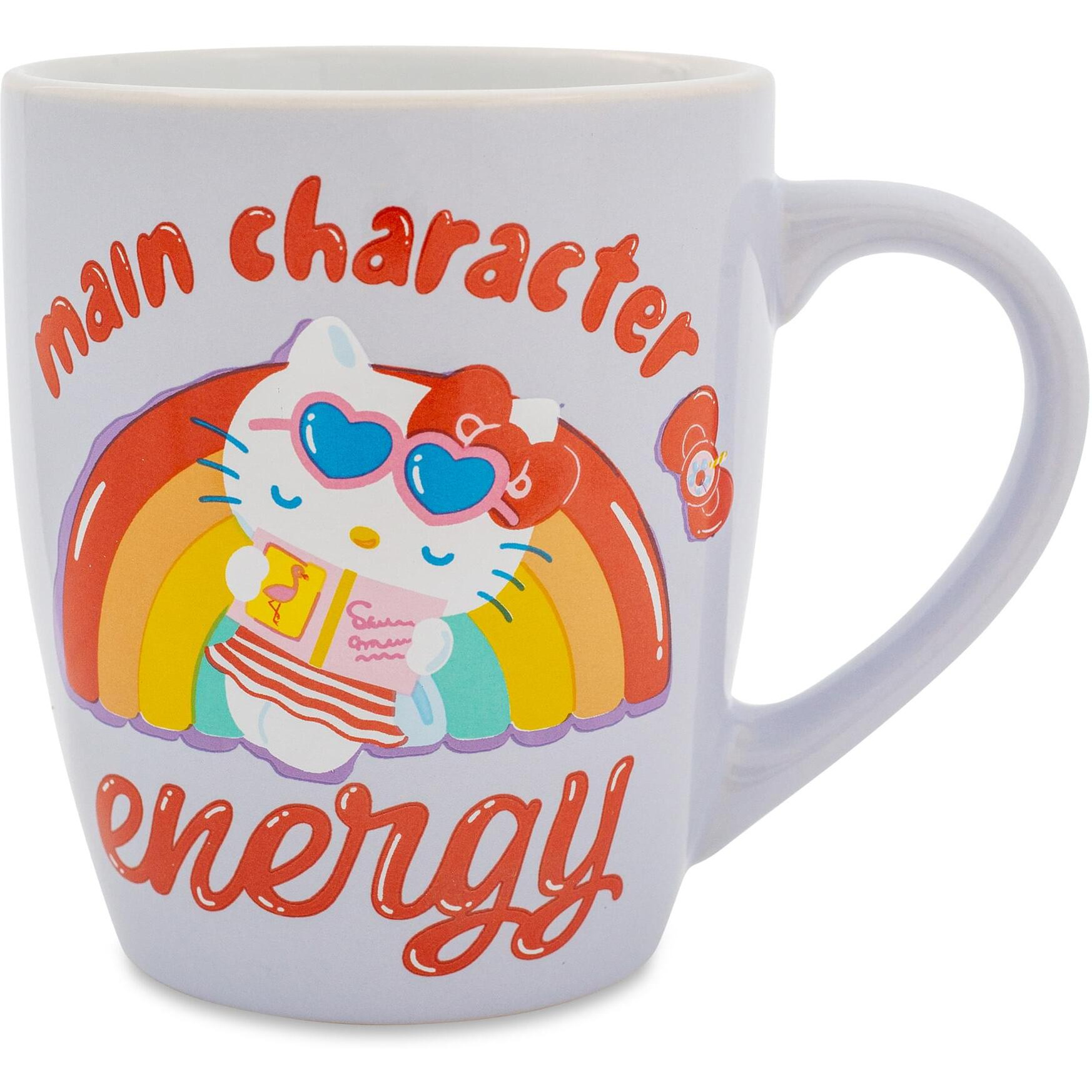 Sanrio Hello Kitty Main character Energy curved Latte Mug  Hold 25 Ounces