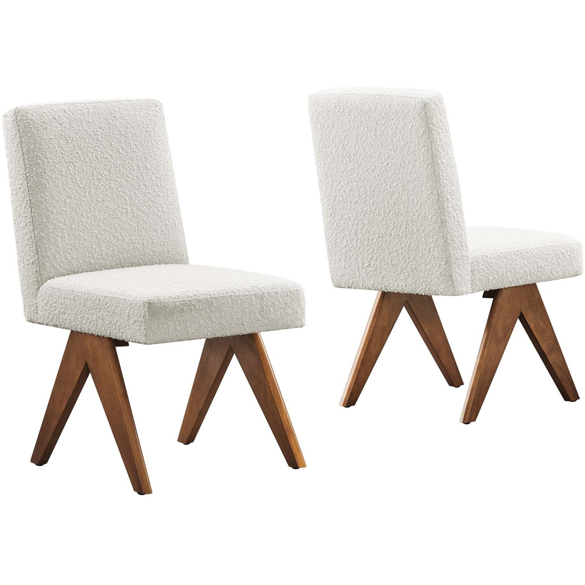 Lyra Boucle Fabric Dining Room Side Chair - Set of 2