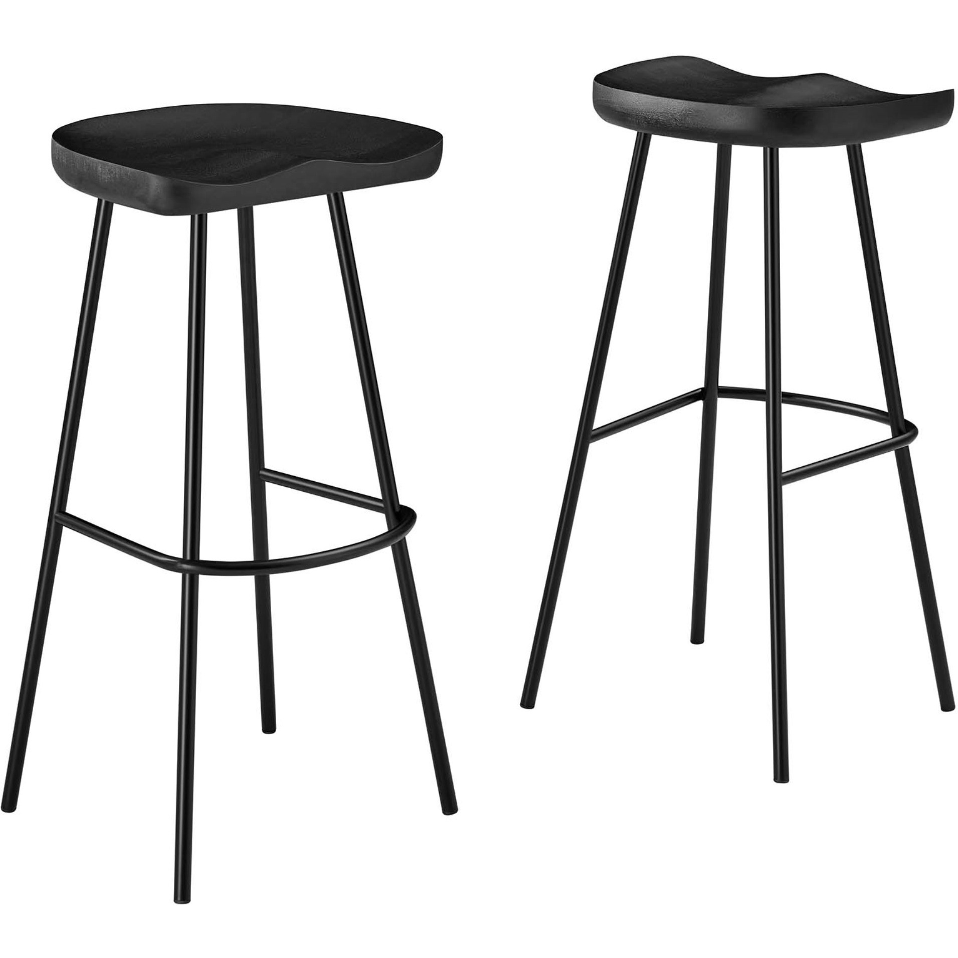 Concord Backless Wood Bar Stools - Set of 2