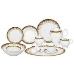 57 Piece Porcelain Dinnerware Set  Service for 8 by Lorren Home Trends