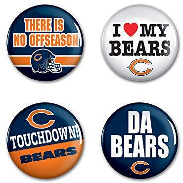 Chicago Bears Buttons 4 Pack - Special Order