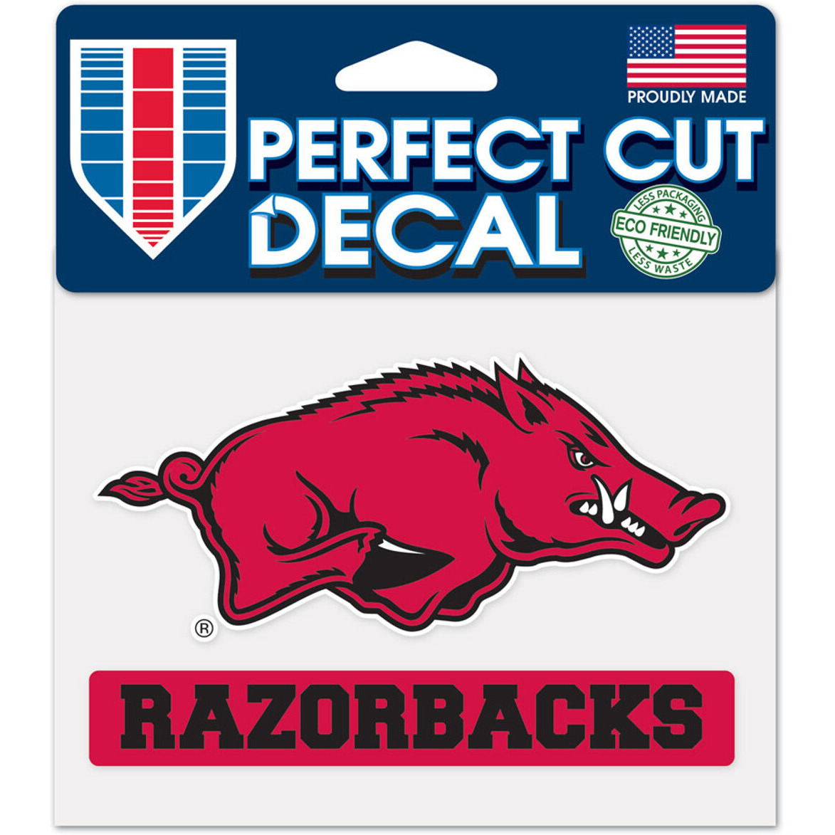 Arkansas Razorbacks Decal 4.5x5.75 Perfect Cut Color - Special Order