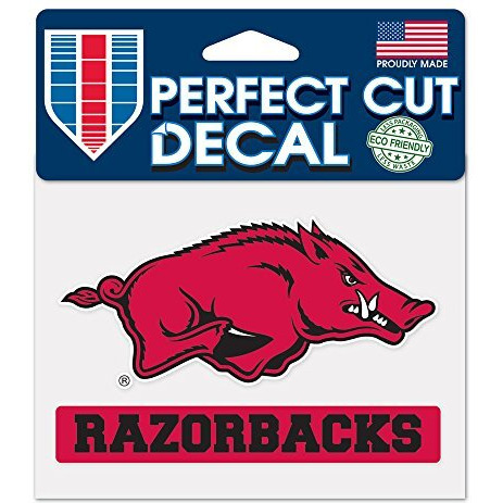 Arkansas Razorbacks Decal 4.5x5.75 Perfect Cut Color - Special Order