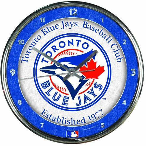 Toronto Blue Jays Round Chrome Wall Clock