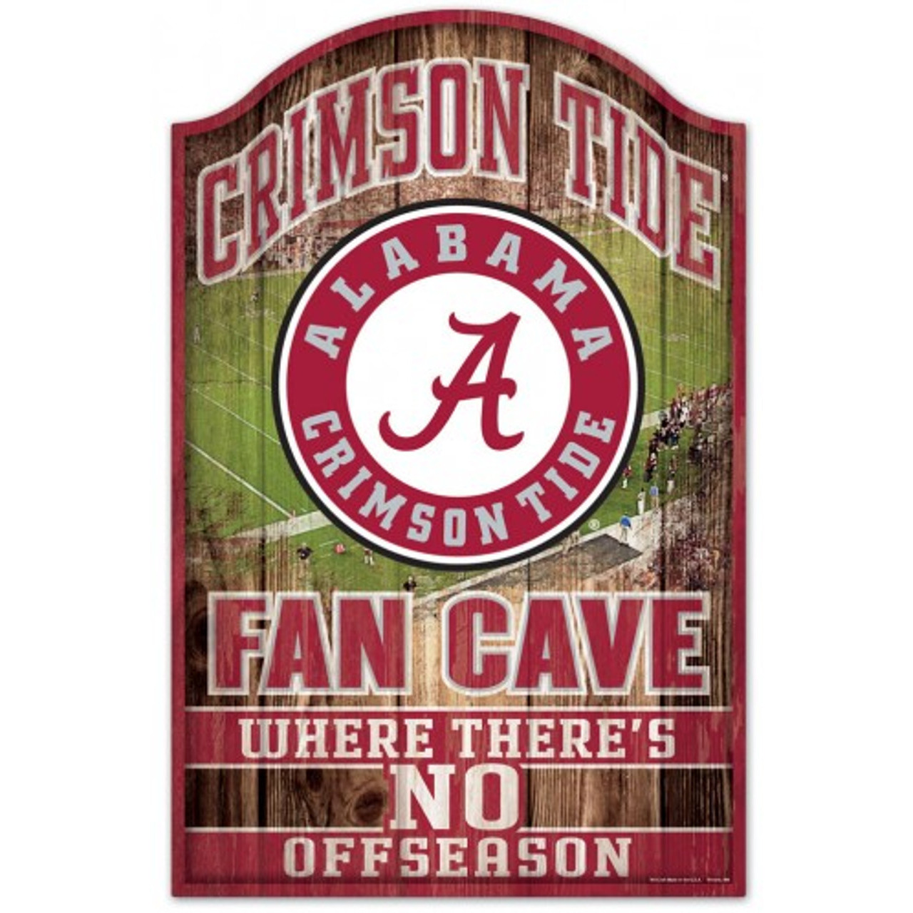 Alabama Crimson Tide Sign 11x17 Wood Fan Cave Design