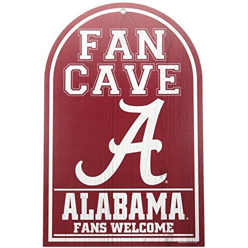 Alabama Crimson Tide Sign 11x17 Wood Fan Cave Design