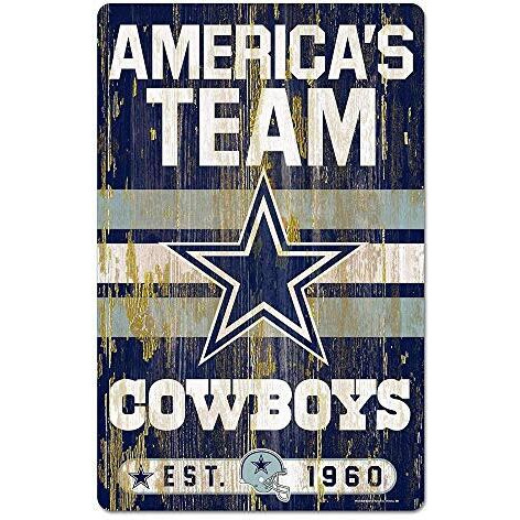 Dallas Cowboys Sign 11x17 Wood Slogan Design