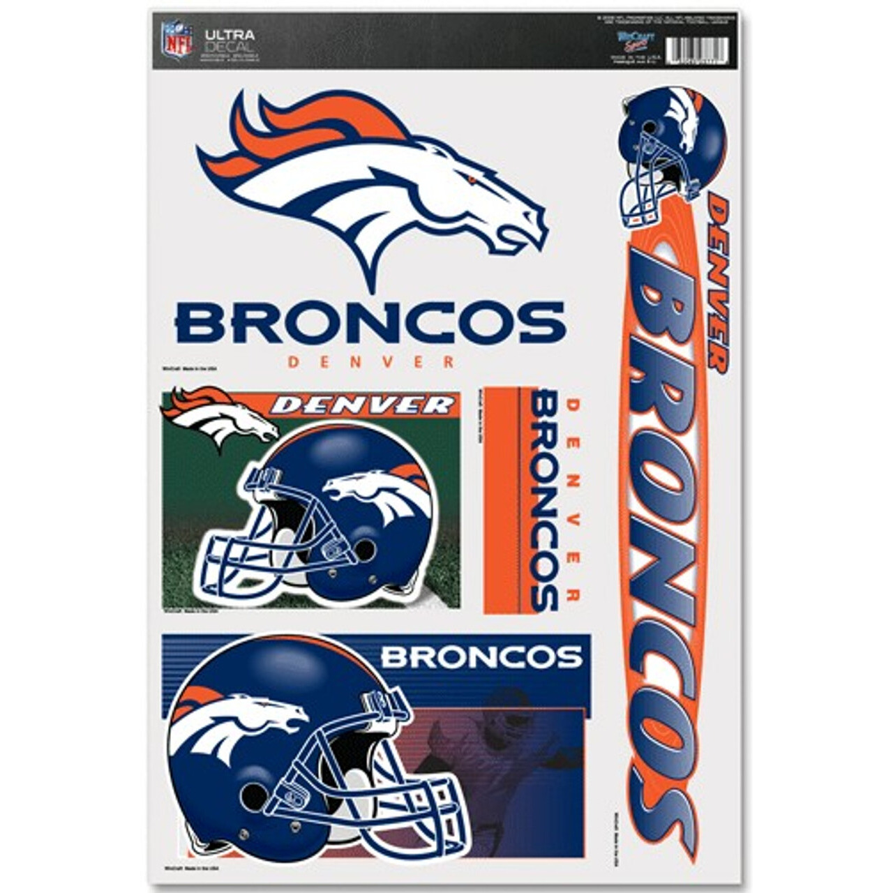 Denver Broncos Decal 11x17 Ultra