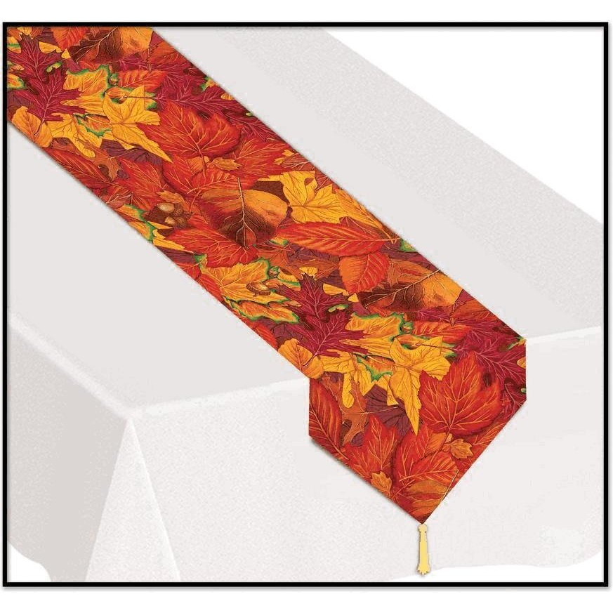 Printed Fall Leaf Table Runner