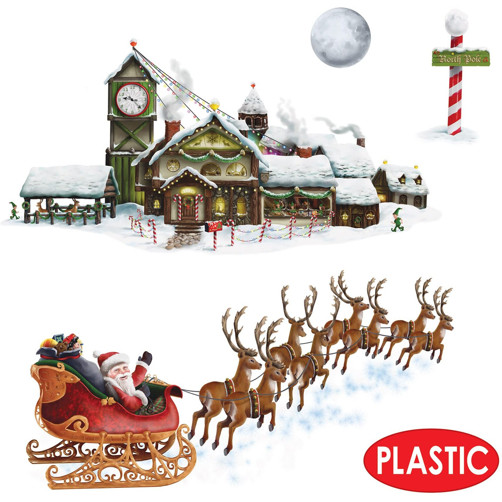 Santa's Sleigh & Workshop Props