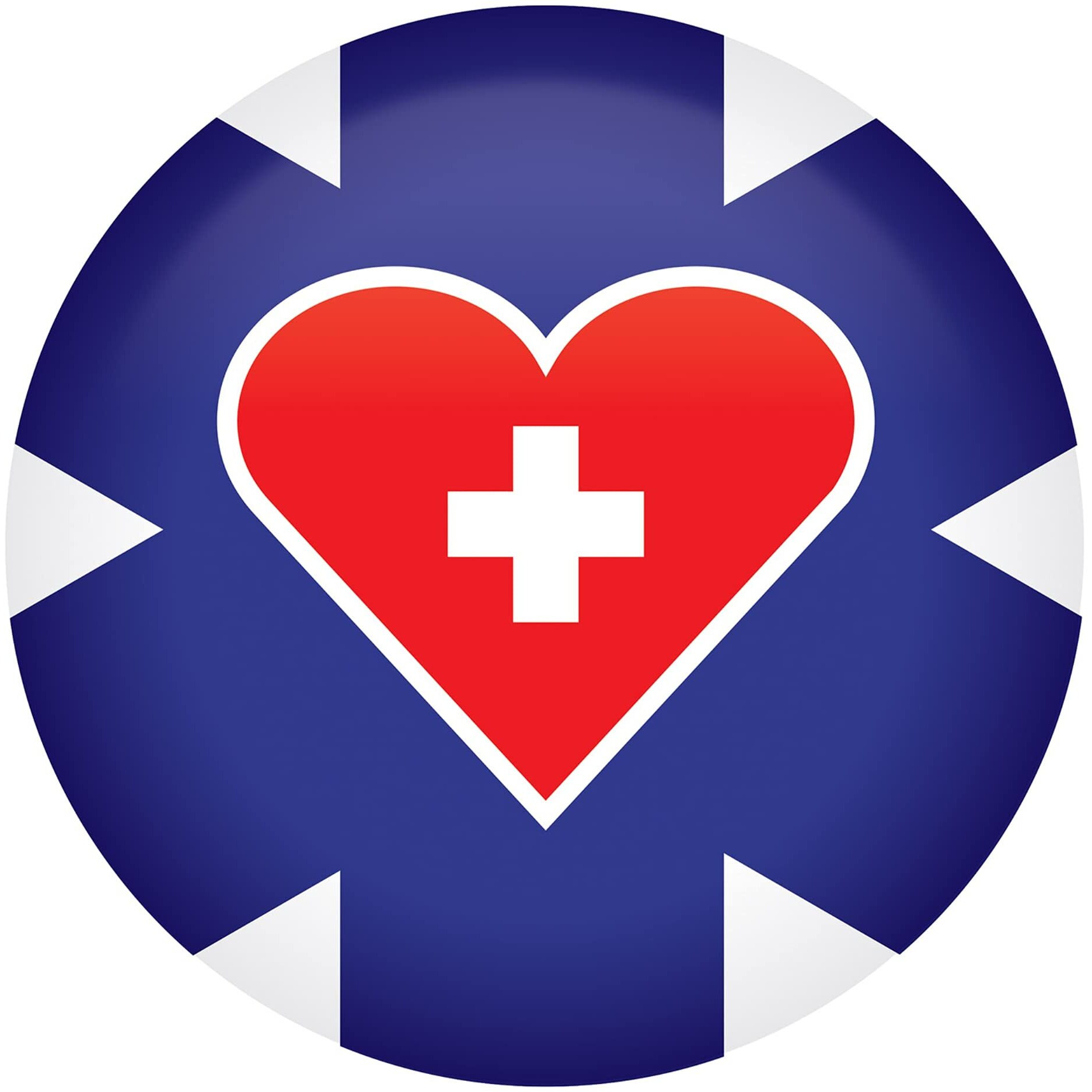 Medical Star Icon w/Heart Button