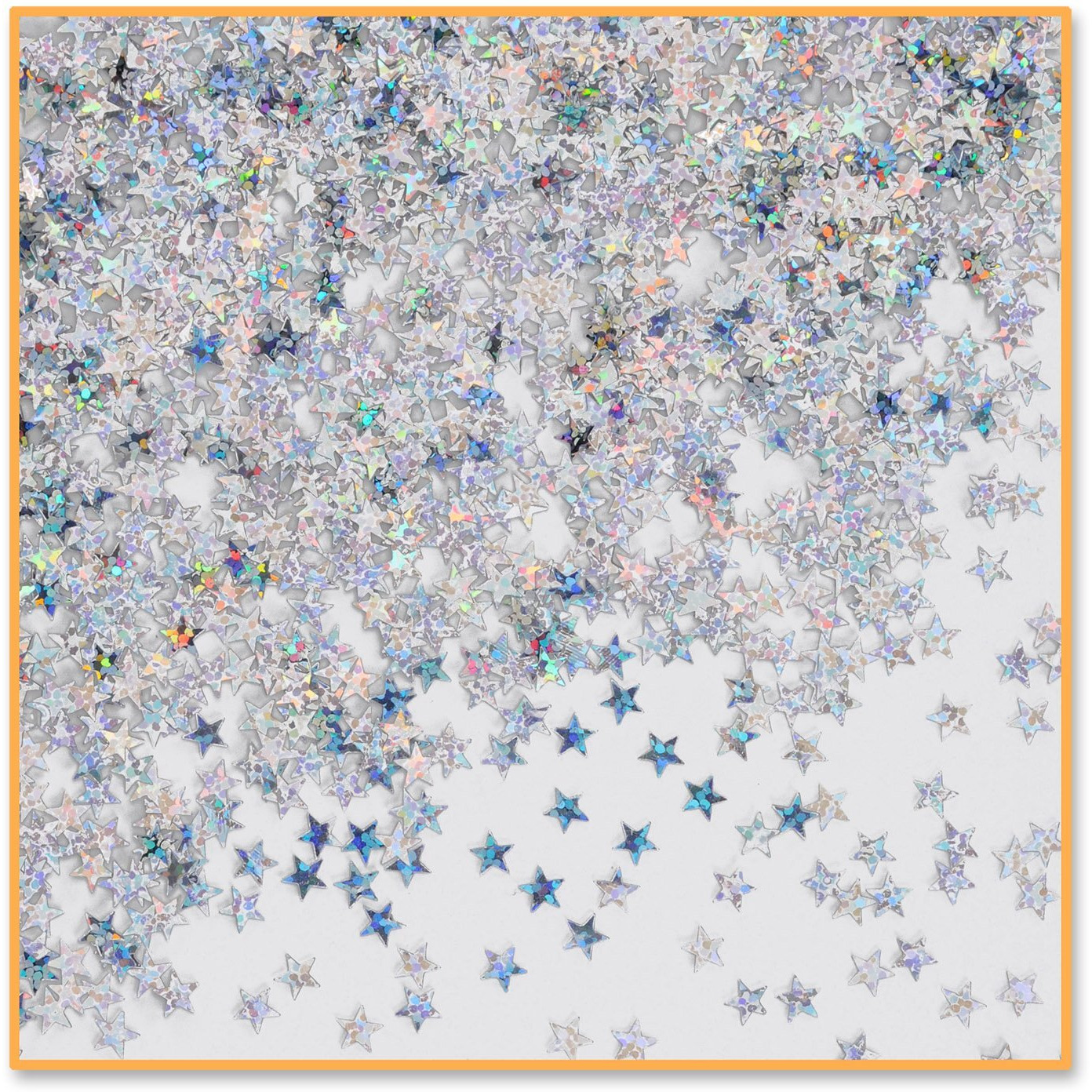 Silver Holographic Stars Confetti