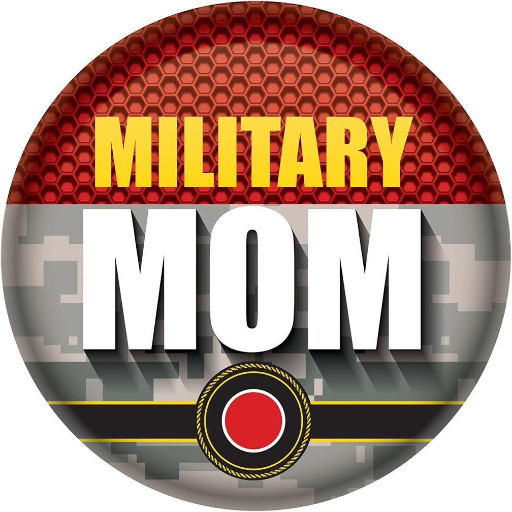 Military Mom Button