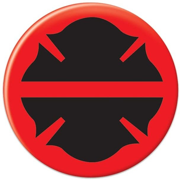 Firefighter Maltese Silhouette Button