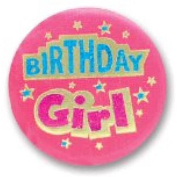 Birthday Girl Satin Button