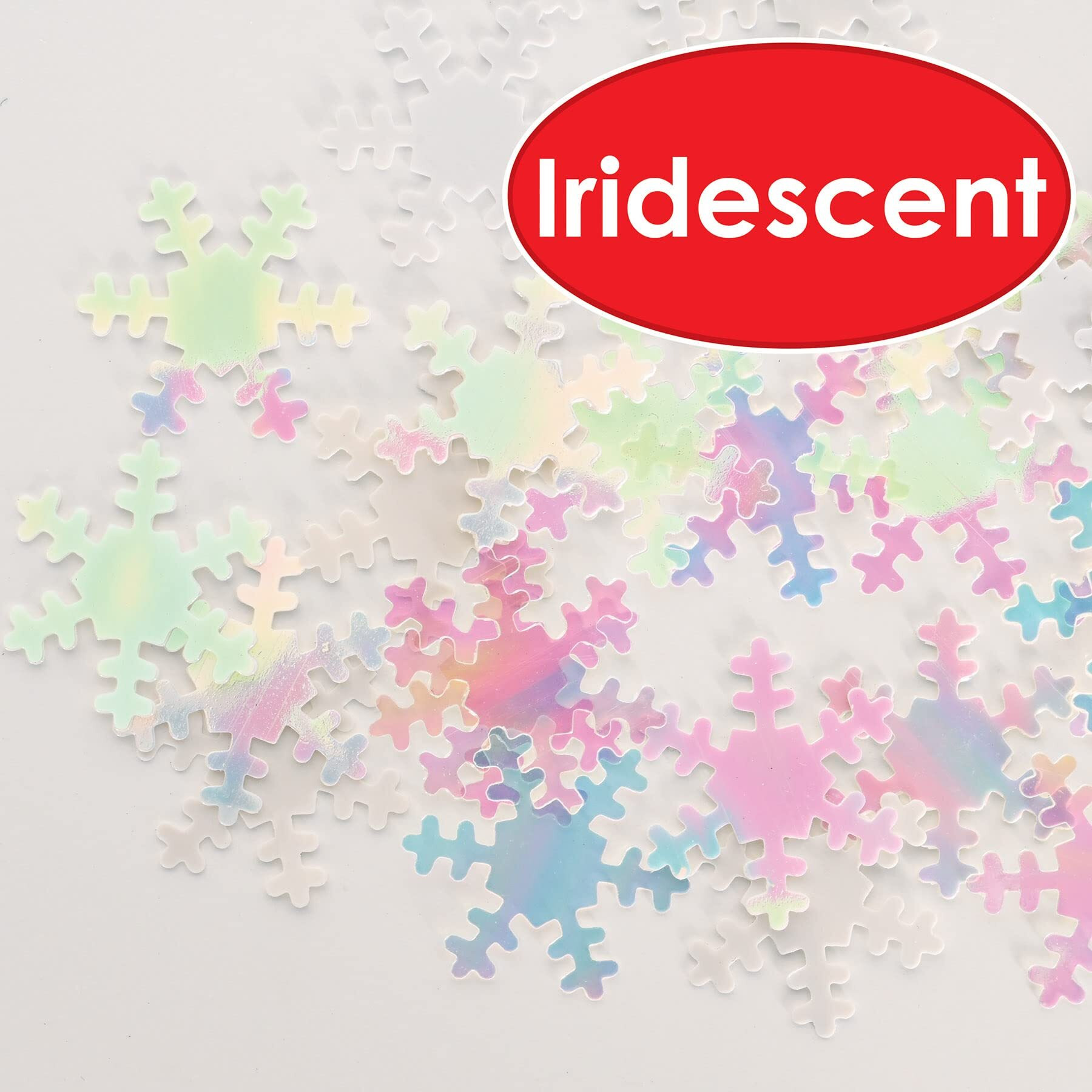 Iridescent Snowflakes Confetti