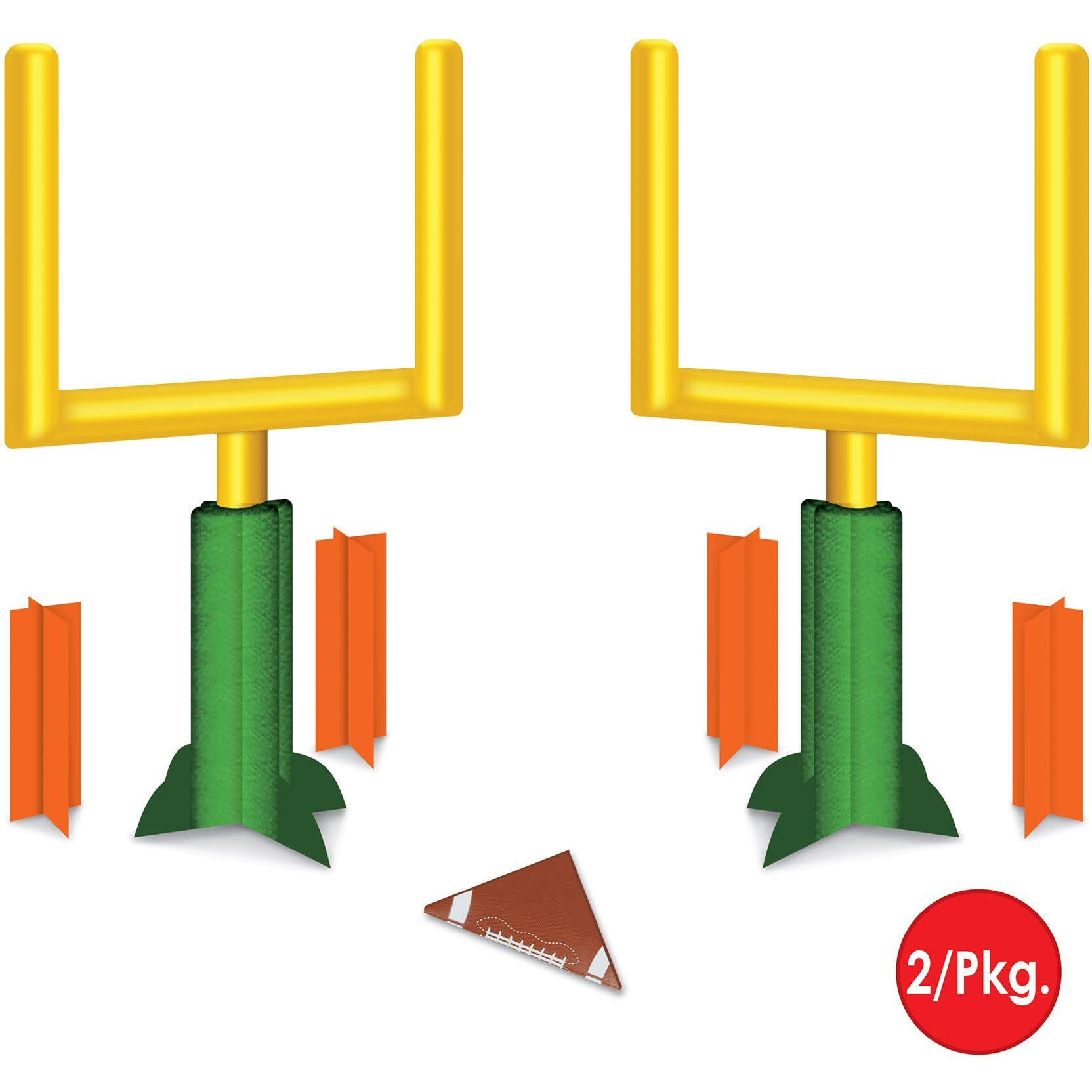 3-D Football Goal Post Centerpieces