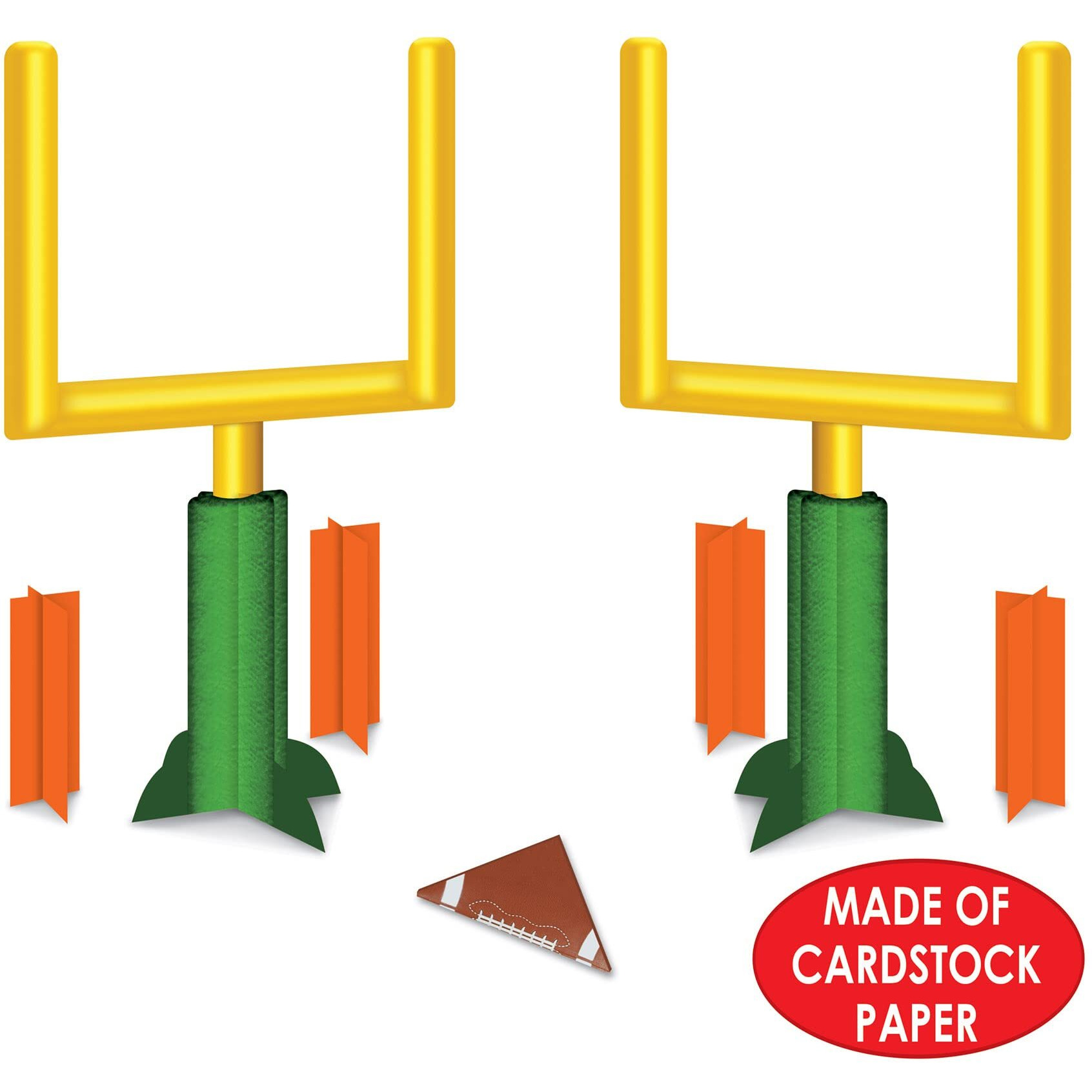 3-D Football Goal Post Centerpieces