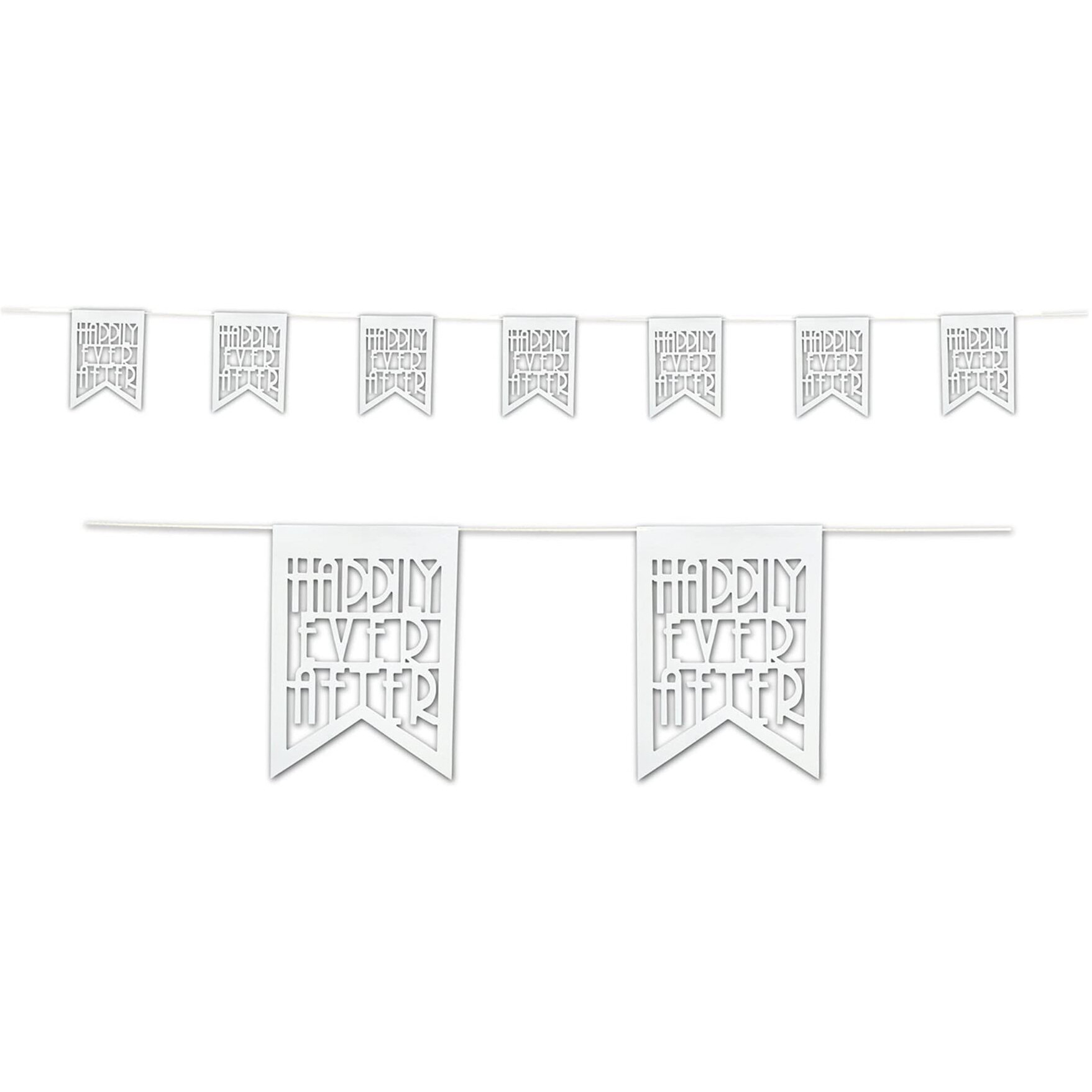 Die-Cut Happily Ever After Pennant Bnr