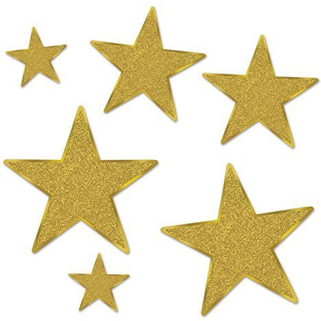 Glittered Foil Star Cutouts