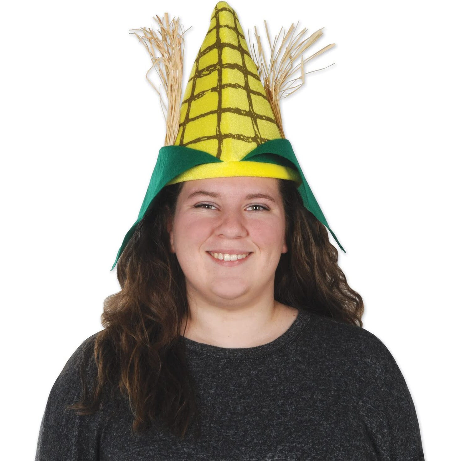 Plush Corn Cob Hat