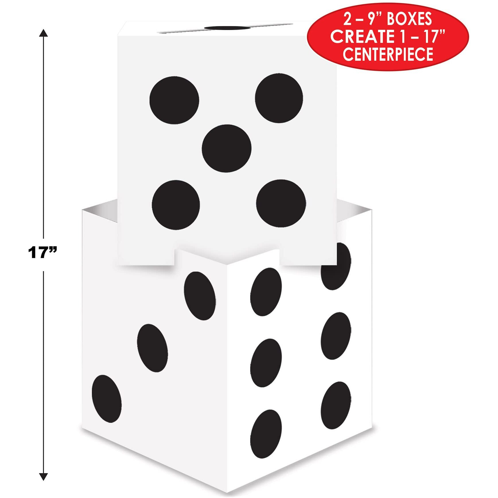 3-D Dice Stacking Centerpiece