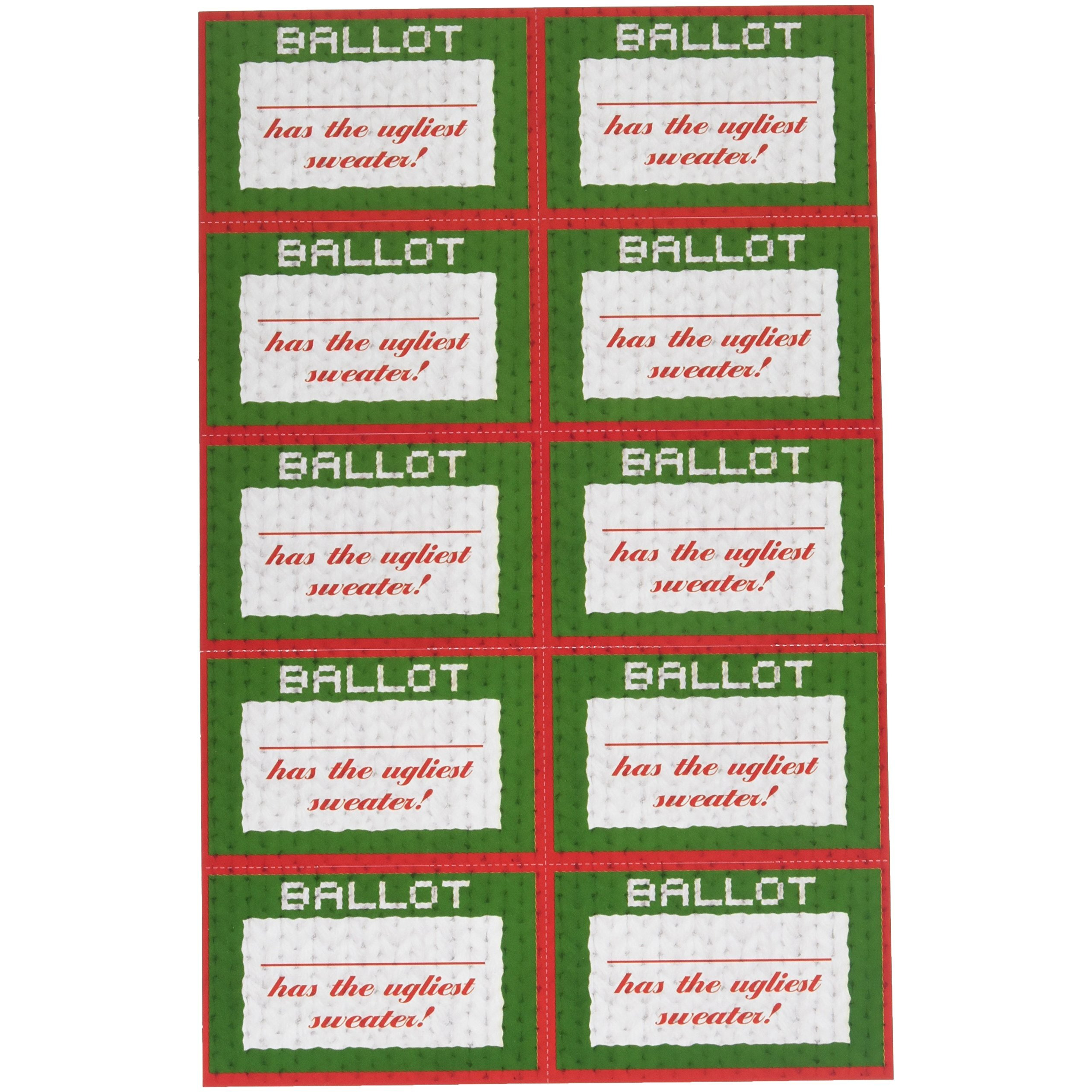 Ugly Sweater Ballot Box w/Ballots