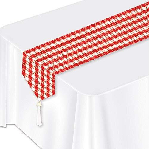 Printed Gingham Table Runner